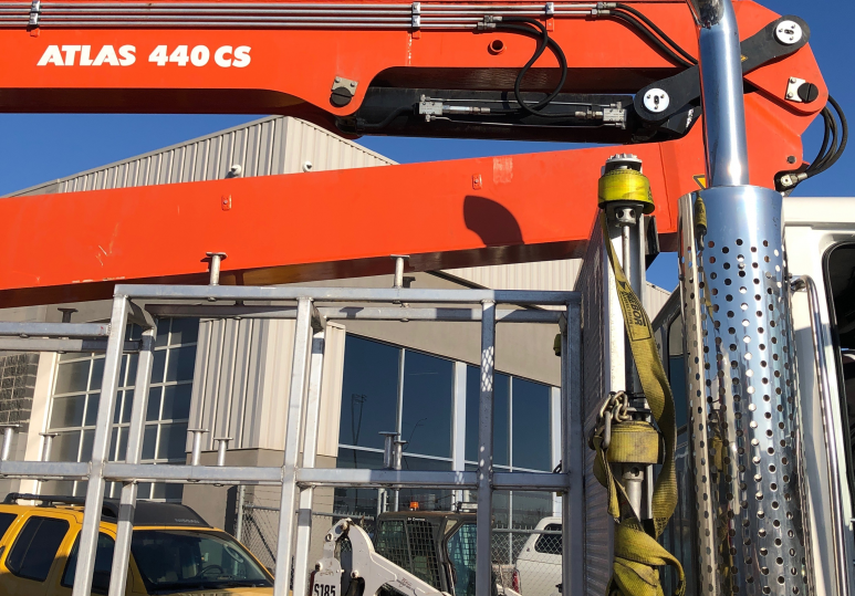 Crane Trucks with aluminum decks, customized cribbing crane trucks